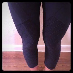 Deep blue x patterned leggings